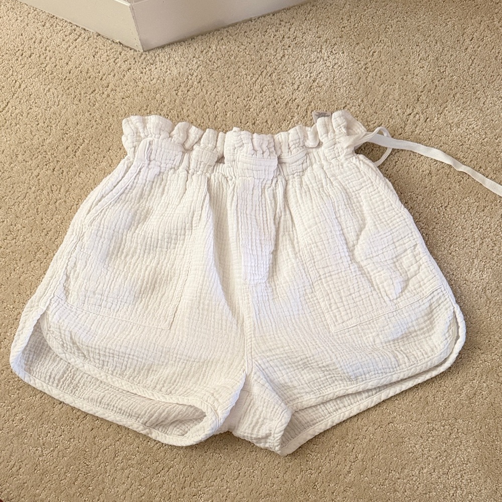 Splendid Paperbag Waist Cotton Shorts